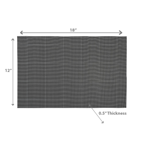 4PC napperon tissé carré en PVC de 12 x 18 po de Maison concepts - Ensemble de 3