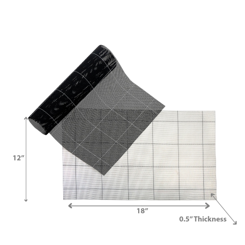 Napperon tissé en PVC 4PC de Maison concepts, bloc carré blanc, 12 x 18 po – Ensemble de 3