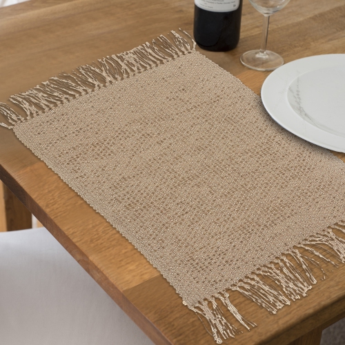 Maison Concepts Jute Rectangular Handloom Placemat 14 X 20 - Set of 12