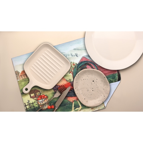 Maison Concepts Microfibre Drying Mat Roosters