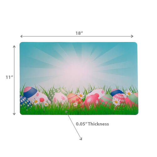 Maison concepts Napperon en plastique œufs en herbe 11 x 18 po - Ensemble de 12