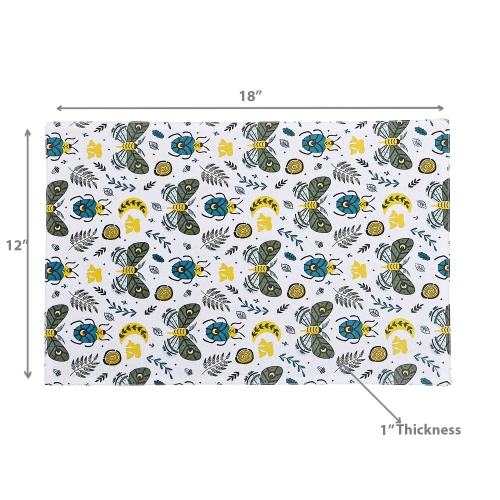 Napperon en coton Butterfly & Beetle de Maison concepts 12 x 18 po - Ensemble de 12