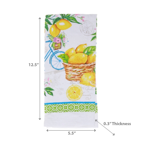 Serviette de toilette citron de Maison concepts - Ensemble de 6