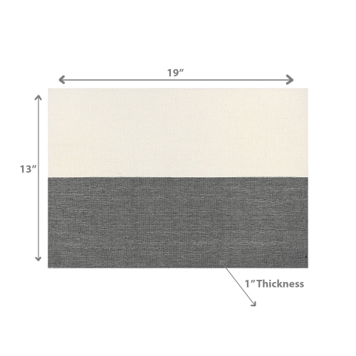 Maison Concepts Fused Placemat Block Print Black - Set of 12