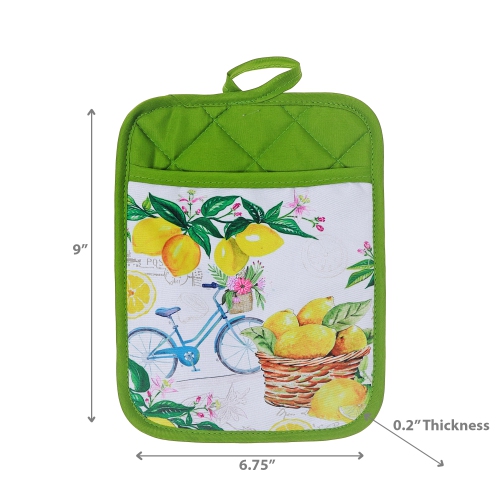 Porte-pot avec poche au citron de Maison concepts - Ensemble de 6