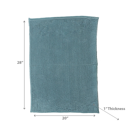Maison Concepts Solid Color Cheniile Bath Mat 20X28 Turquoise