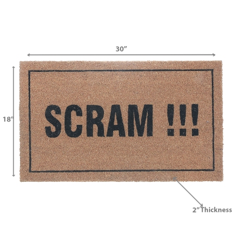 Maison Concepts Coir Door Mat Scram 18 X 30