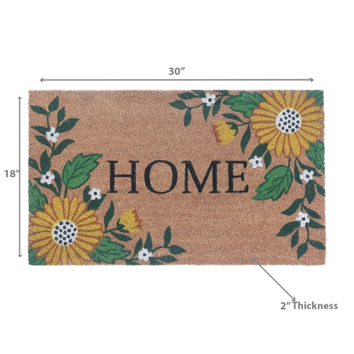 Maison Concepts Coir Door Mat Sunflower Home 18 X 30