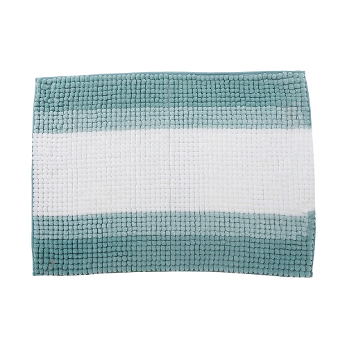 Maison Concepts Stripe Chenille Bath Mat 20X28 Turquoise