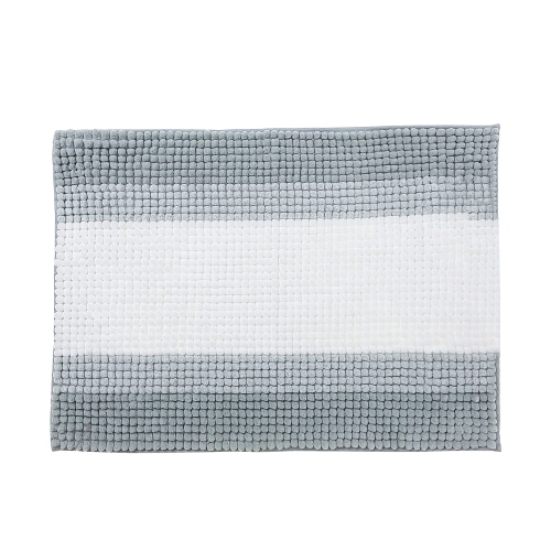 Maison Concepts Stripe Chenille Bath Mat 20X28 Gray