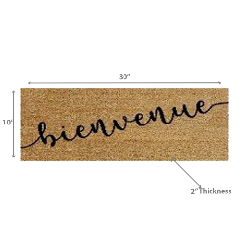 Maison Concepts Coir Door Mat Bienvenue 10 X 30