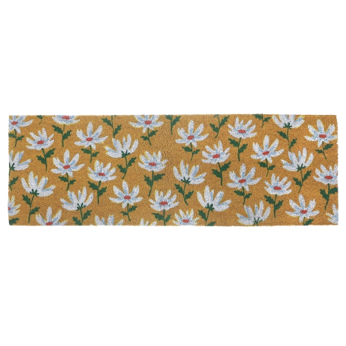 Tapis de porte Coir de Maison concepts Shasta Daisy, 16 x 48 po