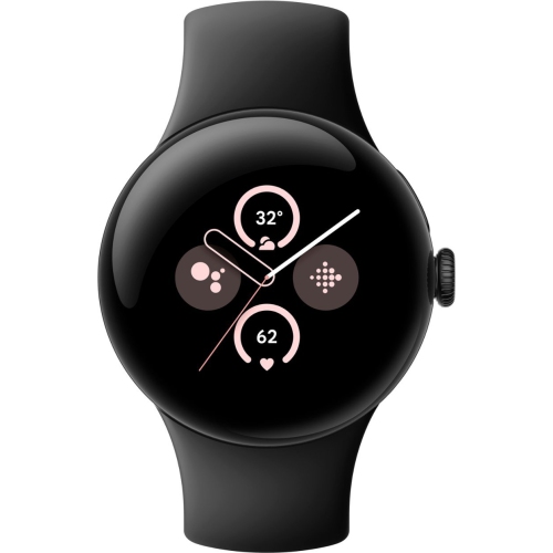 Remis à neuf - Montre Pixel Watch 2 (GPS + LTE) de Google 40 mm avec boîtier en aluminium noir et bracelet sport noir
