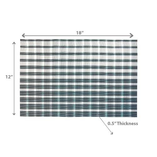 Maison Concepts 4PC Woven Pvc Placemat Basketweave Blue 12 X 18 - Set of 3