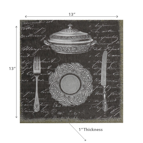 Ensemble de 20 serviettes de table 3 épaisseurs de Maison concepts - Ensemble de 6