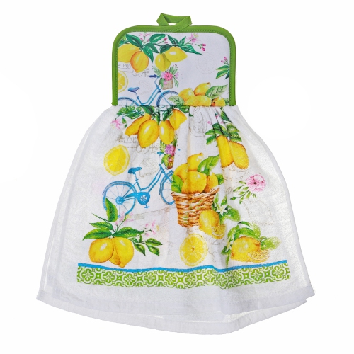 Serviette de toilette à nouer Fruit au citron de Maison concepts - Ensemble de 2