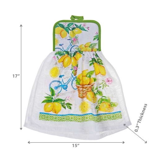 Serviette de toilette à nouer Fruit au citron de Maison concepts - Ensemble de 2