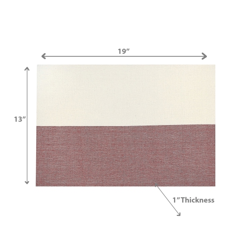 Maison Concepts Fused Placemat Block Print Red - Set of 12