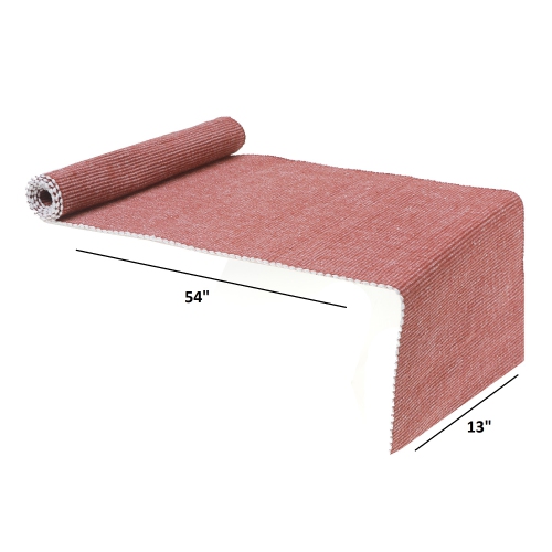 Maison Concepts Chambray Ribbed Table Runner Clay 13 X 54