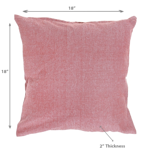 Maison Concepts Chambray Cushion With Zipper Clay 18 X 18 - Set of 2