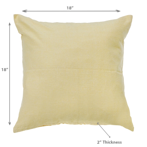 Maison Concepts Chambray Cushion With Zipper Butter 18 X 18 - Set of 2