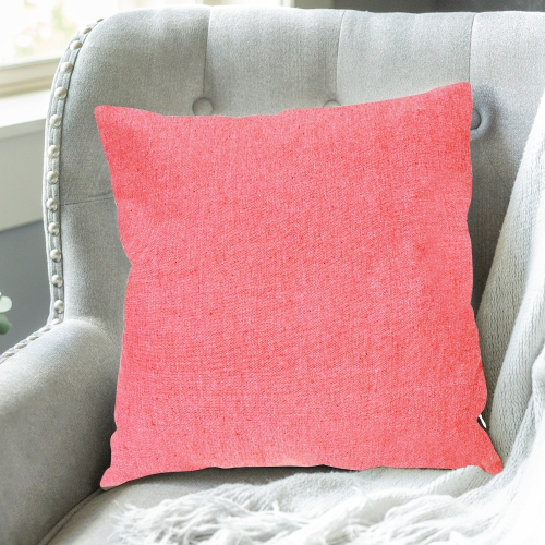 Maison Concepts Chambray Cushion With Zipper Coral 18 X 18 - Set of 2