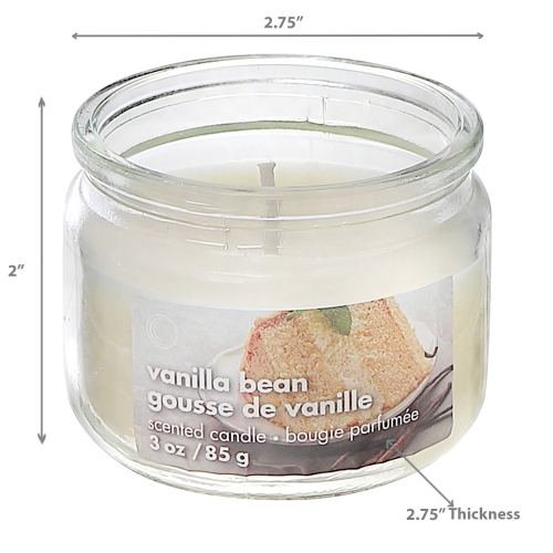 Maison Concepts 3 Oz Scented Glass Jar With Lid Vanilla Bean - Set of 4