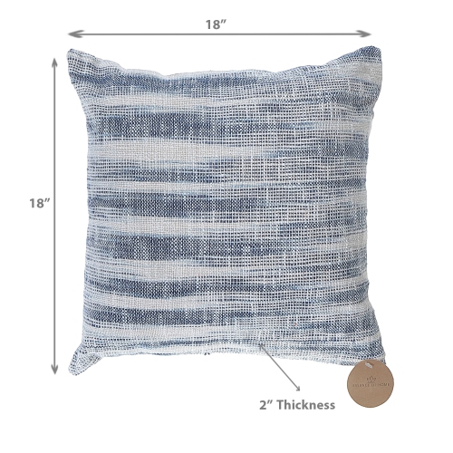 Coussin teint par nouage Cotton Slub de Maison concepts, 18 x 18 po - Ensemble de 2