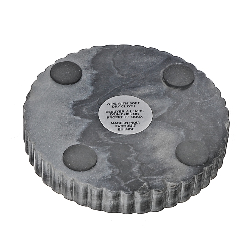 Maison Concepts Glass Candle Holder With Grey Marble Base