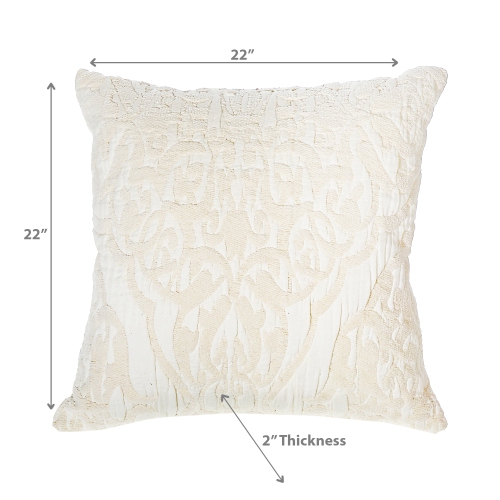 Coussin Chenelle en lin de coton de 22 x 22 po de Maison concepts - Ensemble de 2