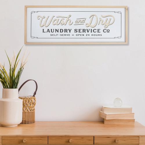 Maison Concepts Framed Wooden Sign Wash And Dry