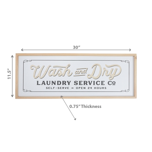 Maison Concepts Framed Wooden Sign Wash And Dry