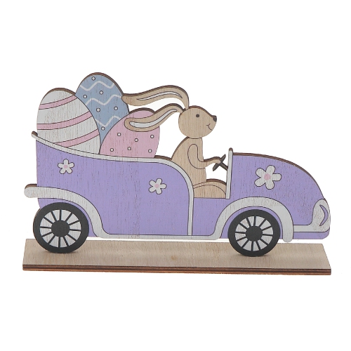 Maison Concepts Wooden Car With Bunny And Easter Egg Decor