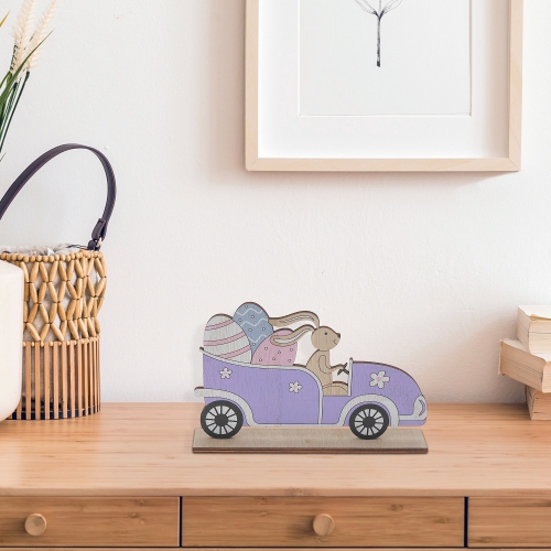 Maison Concepts Wooden Car With Bunny And Easter Egg Decor