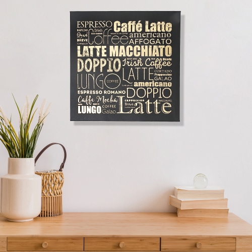 Maison Concepts Canvas Wall Art With Foil Cafe Latte
