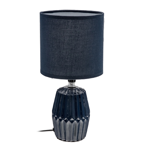 MAISON CONCEPTS  Ceramic Table Lamp With Shade Meridian In Navy Blue
