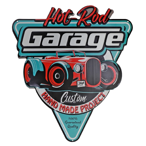 Maison Concepts Embossed Metal Wall Sign Garage Custom Hand Made Project