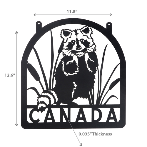 Maison Concepts Metal Black Wall Decor Canada Racoon