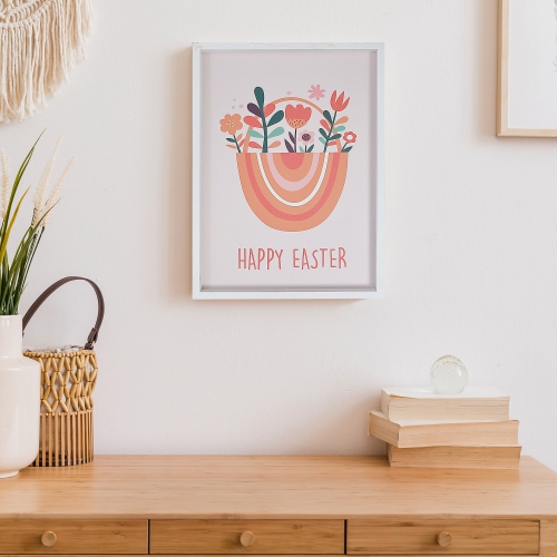Maison Concepts Framed Wood Wall Sign Happy Easter