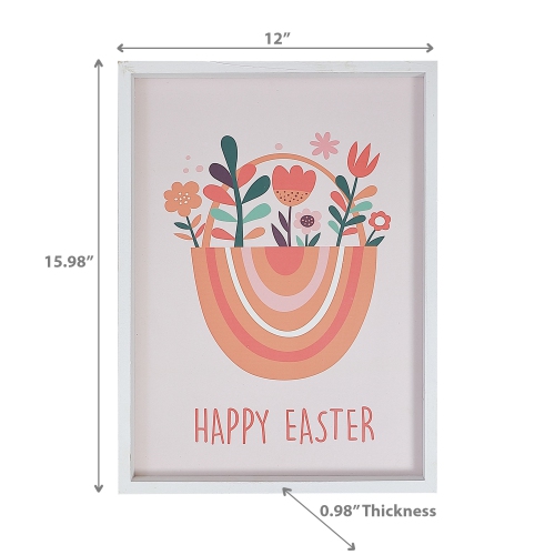 Maison Concepts Framed Wood Wall Sign Happy Easter