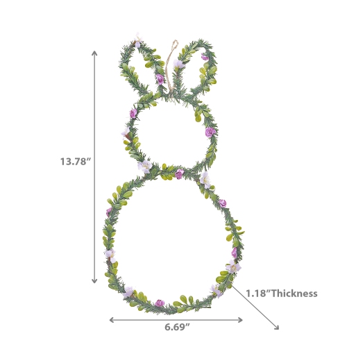 Maison Concepts Bunny Leaves & Floral Wall Hanging