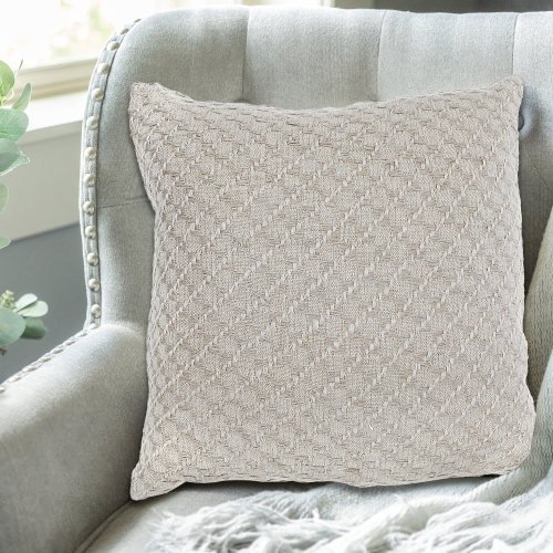 Maison Concepts Cotton Linen Jacquard Cushion 22 X 22 - Set of 2