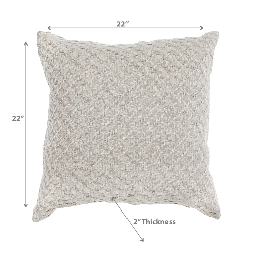 Maison Concepts Cotton Linen Jacquard Cushion 22 X 22 - Set of 2