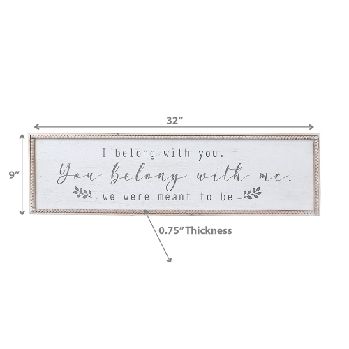 Maison Concepts Framed Wooden Sign You Belong With Me