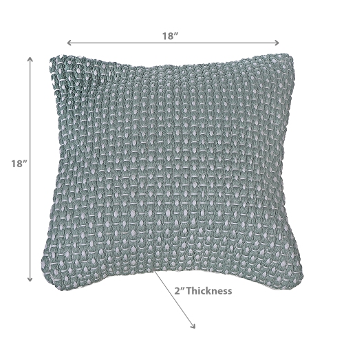 Maison Concepts Microfibre Handloom Cushion Silt Green 18 X 18 - Set of 2