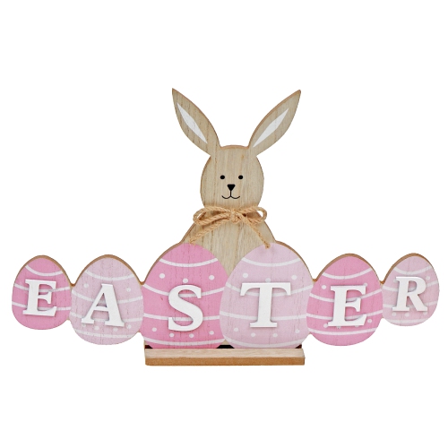 Maison Concepts Wooden Bunny With Easter Egg Sign