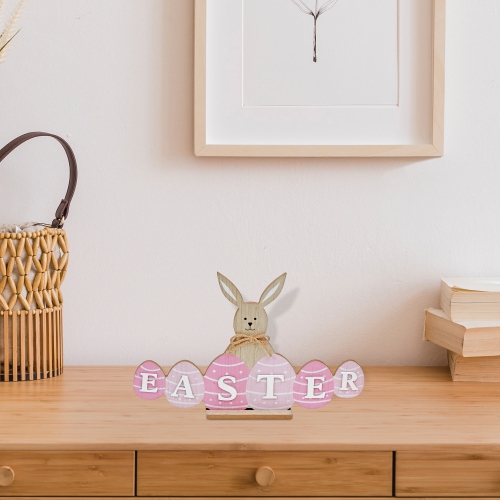 Maison Concepts Wooden Bunny With Easter Egg Sign