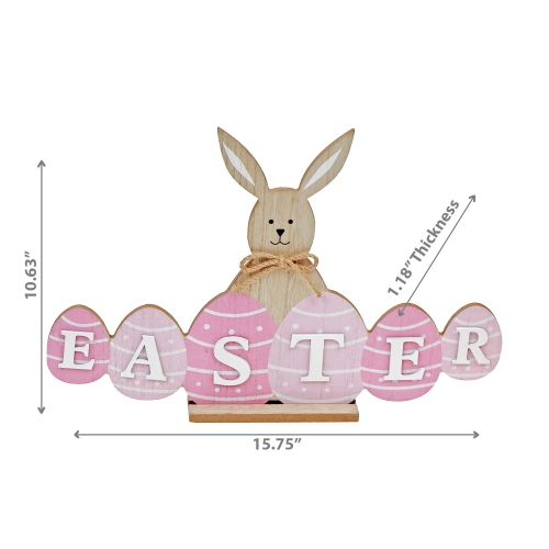Maison Concepts Wooden Bunny With Easter Egg Sign