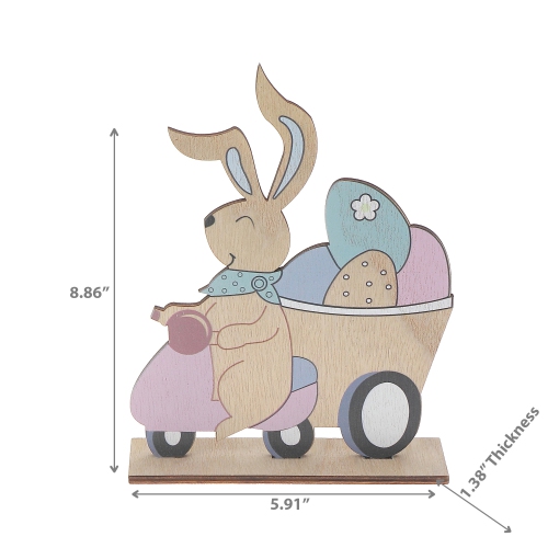 Maison Concepts Wooden Car With Easter Bunny Decor