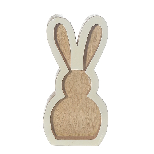 Maison Concepts Wooden Sitting Bunny With Enamel Finish